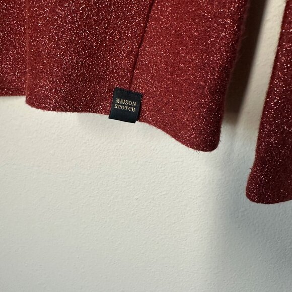 Scotch & Soda Metallic Thread Ruffle Top Womens Size S fits M Party Maximalist - Picture 6 of 9